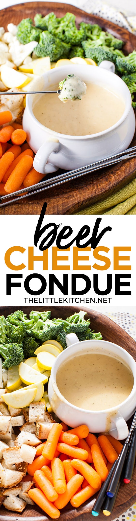 Beer Cheese Fondue from thelittlekitchen.net