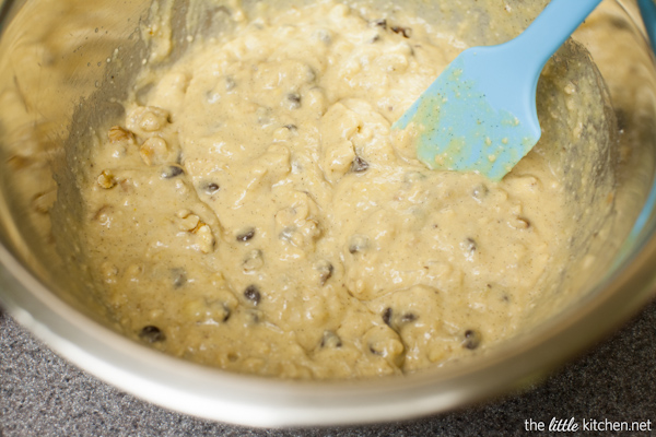 Chocolate Chip Banana Nut Muffins from thelittlekitchen.net