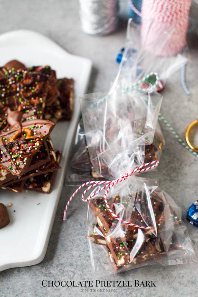 Chocolate Pretzel Bark from thelittlekitchen.net