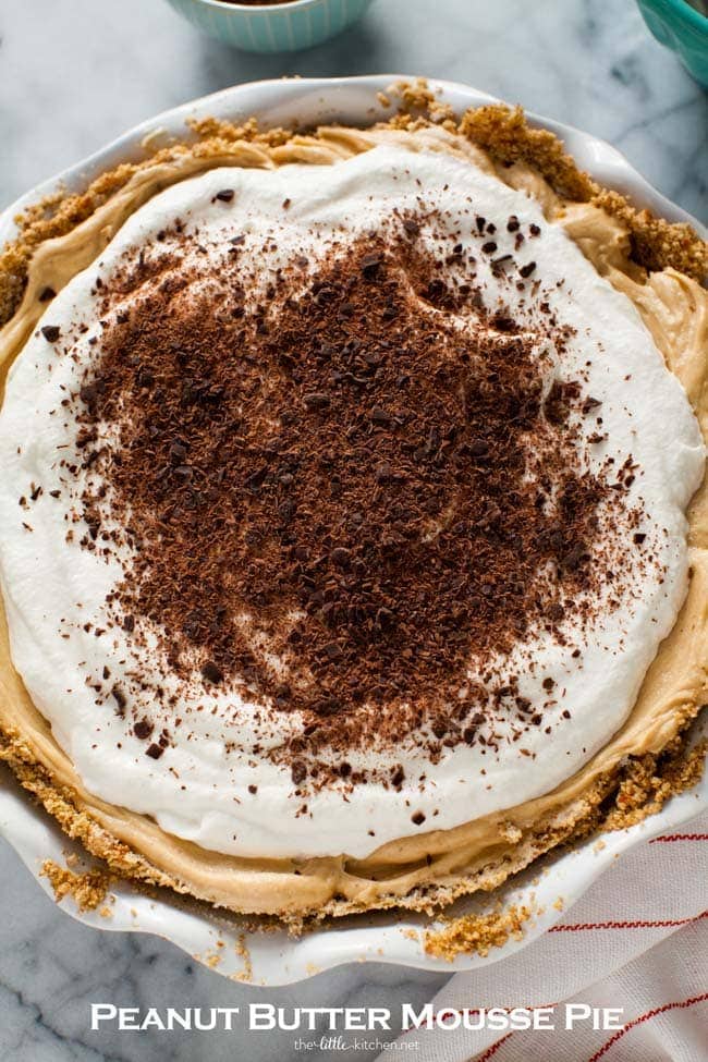 Peanut Butter Mousse Pie from thelittlekitchen.net