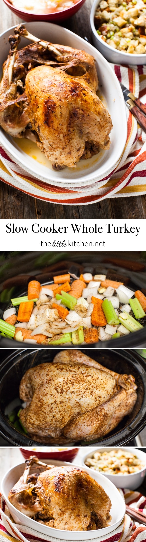 Slow Cooker Whole Turkey from thelittlekitchen.net